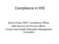 Compliance in IHS - Indian Health Service