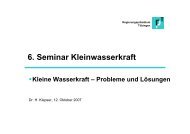 6. Seminar Kleinwasserkraft - IHS - UniversitÃ¤t Stuttgart
