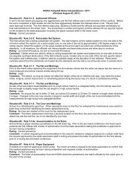 2011-12 IHSAA Rules Interpretations