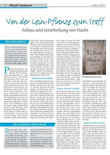 2013-40_Von der Lein-Pflanze zum Stoff.pdf - Dr. Neinhaus Verlag AG