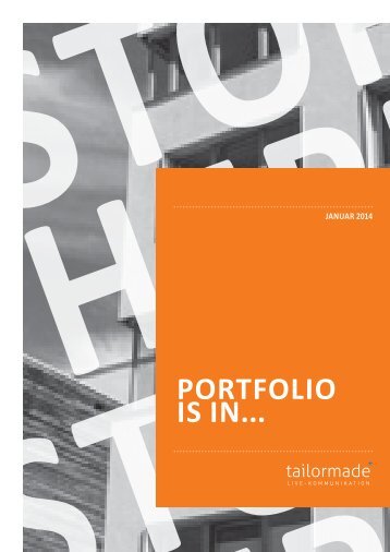 PORTFOLIO IS IN...