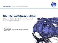 Powertrain outlook - Country & Industry Forecasting: IHS Global Insight