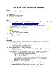 Overview of Missile Defense Shield Simulation - International Institute