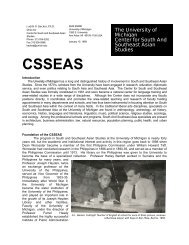 CSSEAS History Brochure - International Institute - University of ...