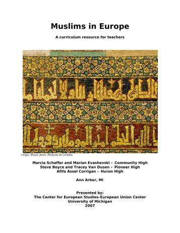 Muslims in Europe: - International Institute - University of Michigan