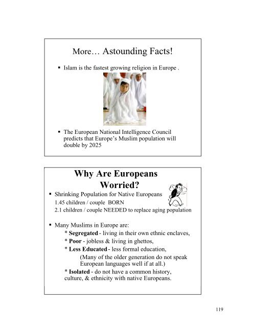 Muslims in Europe: - International Institute - University of Michigan