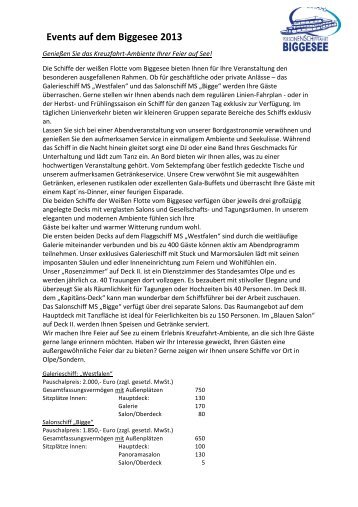 Events auf dem Biggesee Übersicht 2013.pdf - Personenschifffahrt ...