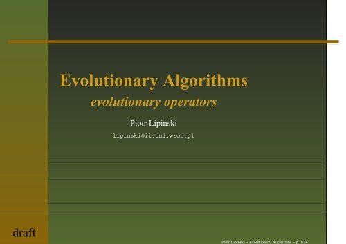 Algorytmy ewolucyjne