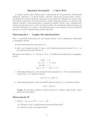 Egzamin licencjacki — 1 lipca 2011 Matematyka I — Logika dla ...
