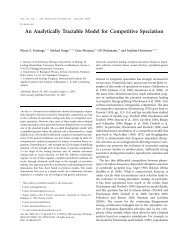 An Analytically Tractable Model for Competitive Speciation - MaBS.at