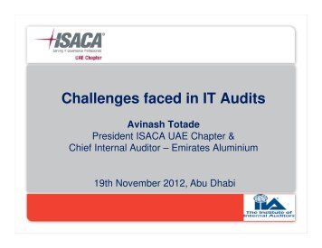 Challenges faced in IT Audits Avinash Totade