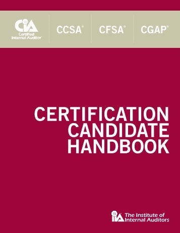 CERTIFICATION CANDIDATE HANDBOOK