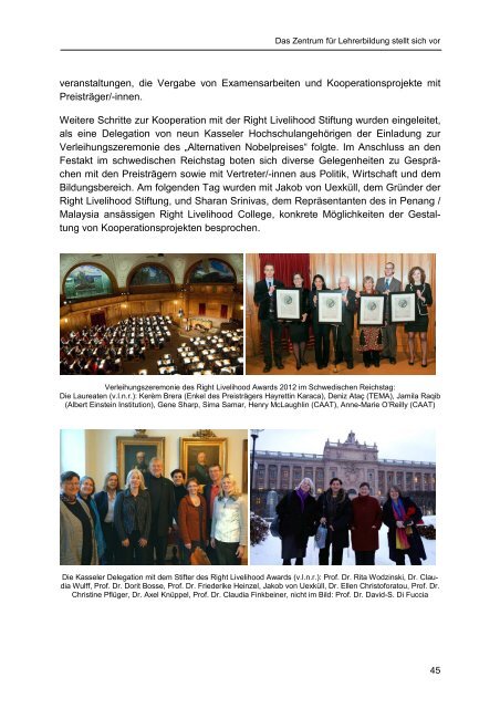 Jahresbericht 2012 - KOBRA - Universität Kassel