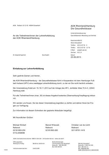 AOK Rheinland/Hamburg Die Gesundheitskasse