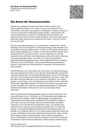 Die Kunst der Bauhausschüler - Bauhaus-online.de
