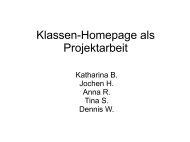 Klassen-Homepage als Projektarbeit - Dr. Hans Toman