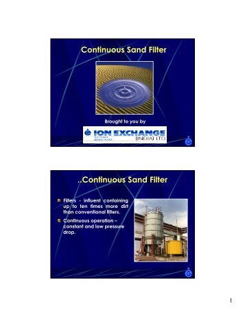 Continuous Sand Filter ..Continuous Sand Filter