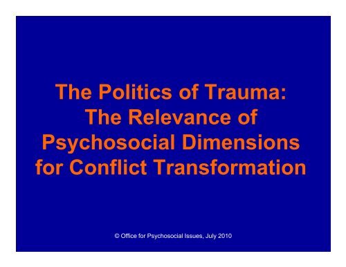 Presentation David Becker on Trauma.pdf - ICP