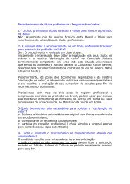 Reconhecimento de tÃ­tulos profissionais - Instituto Italiano de ...