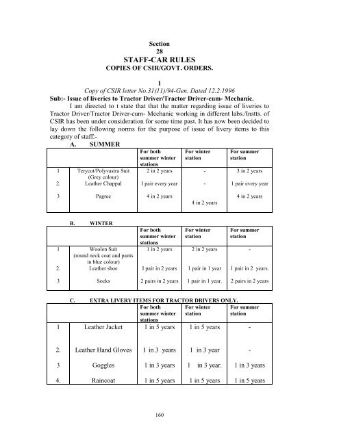 Staff-Car Rules-Copies of CSIR/Govt