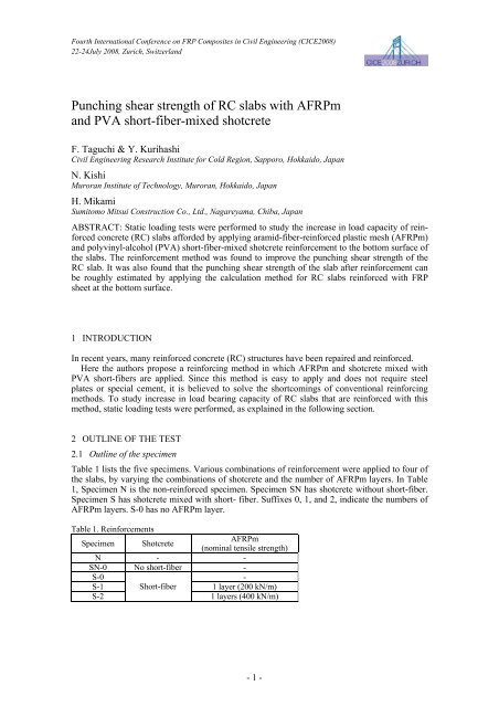 Punching shear strength of RC slabs with AFRPm and PVA short ...