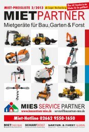 Miet-Hotline 02662 9550-1650 - Bauzentrum Mies