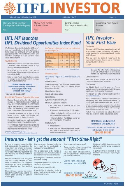 IIFL Investor - India Infoline Finance Limited