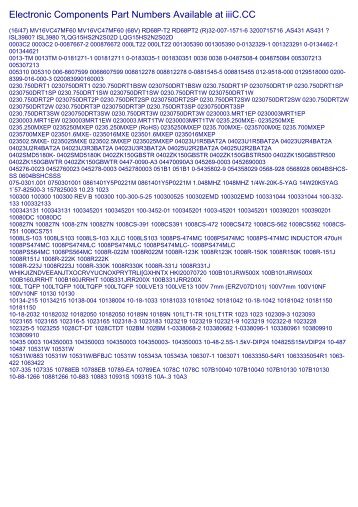 Electronic Components Part Numbers Available at iiiC.CC