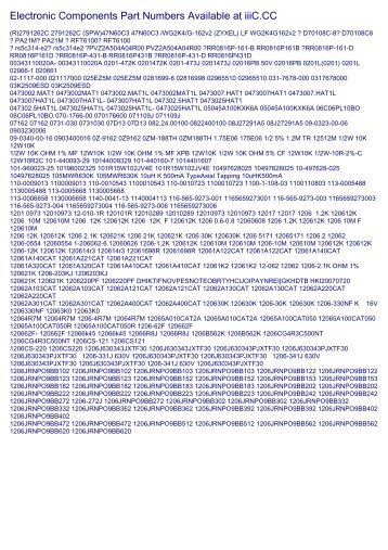 Electronic Components Part Numbers Available at iiiC.CC