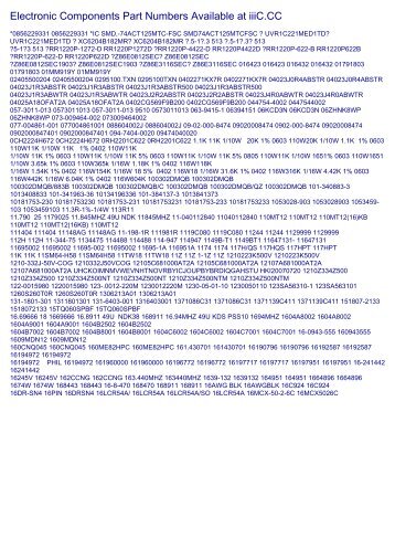 Electronic Components Part Numbers Available at iiiC.CC