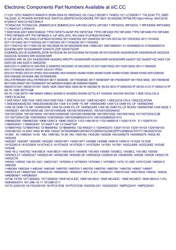 Electronic Components Part Numbers Available at iiiC.CC