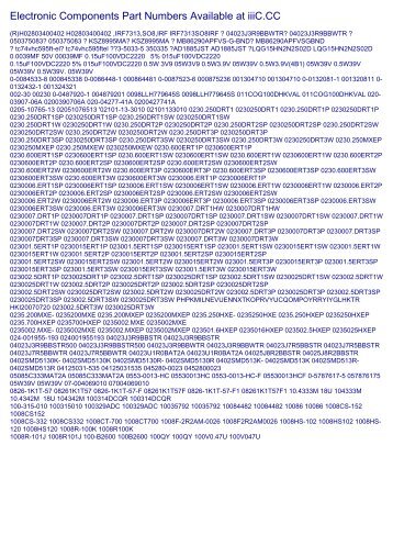 Electronic Components Part Numbers Available at iiiC.CC