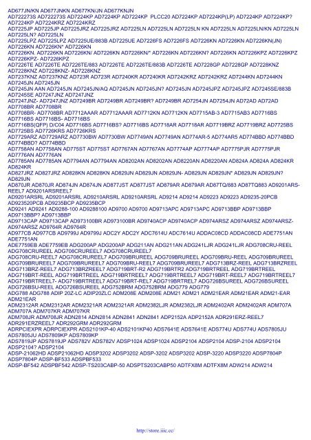 Electronics Part Number Lookup Electronic Components Part Numbers Available at iiiC.CC