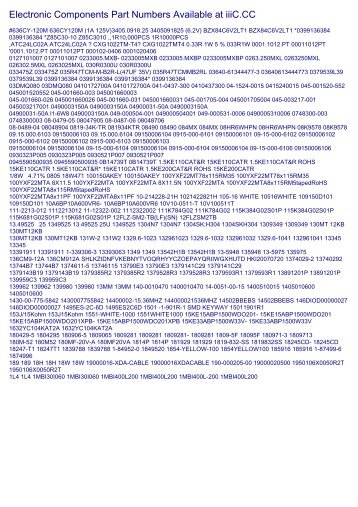 Electronic Components Part Numbers Available at iiiC.CC