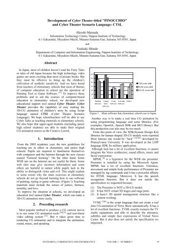 "PINOCCHIO" and Cyber Theater Scenario Language