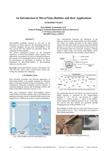 An Introduction to Micro/ ano-Bubbles and their Applications