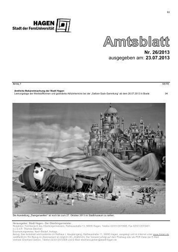 Nr. 26/2013 ausgegeben am: 23.07.2013 - Hagen