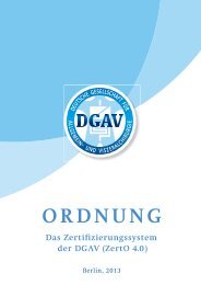 Zertifizierungsordnung zum Download - DGAV