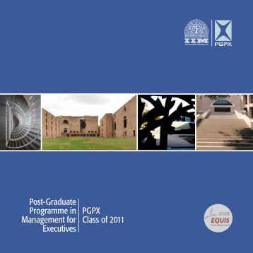 Post-Graduate Programme in Management for Executives 2011