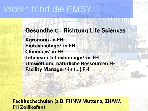 Präsentation FMS für Sekundarschulen BL - Gymnasium Liestal