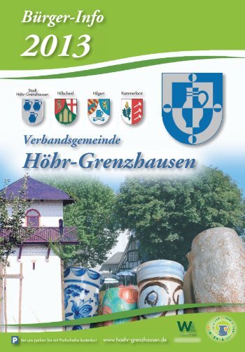 Bürgerinfo 2013 - Verbandsgemeinde Höhr-Grenzhausen