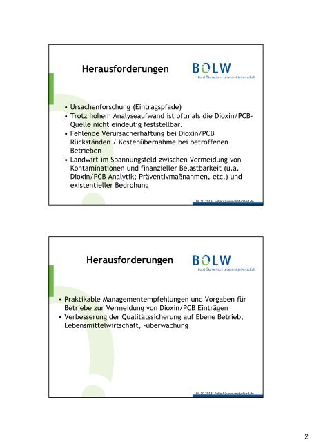 Vortrag - Bund Ökologische Lebensmittelwirtschaft