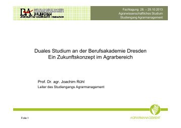 Duales Studium an der Berufsakademie Dresden