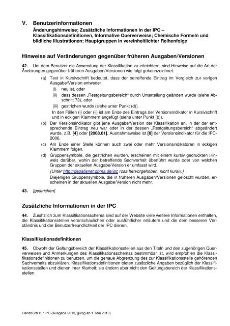 Handbuch zur IPC - Ausgabe 2013 - DPMA