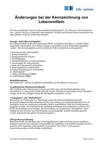 Zusammenfassung zu den Änderungen