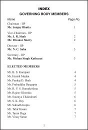 INDEX GOVERNING BODY MEMBERS - Indian Institute of Packaging