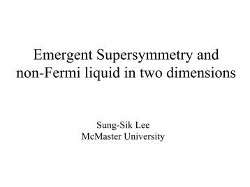 Emergent Supersymmetry and non-Fermi liquid in two dimensions