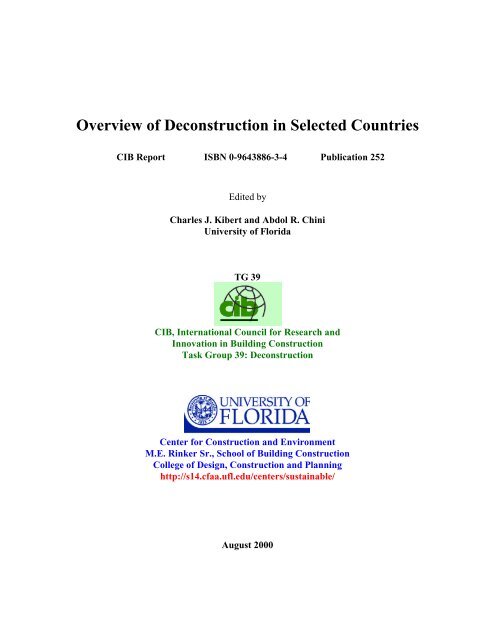 Overview of Deconstruction in Selected Countries - IIP - KIT