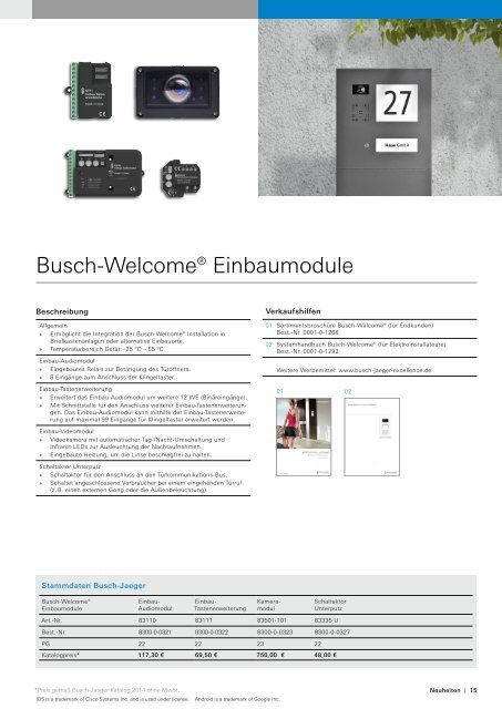 Broschüre downloaden - Busch-Jaeger Elektro GmbH