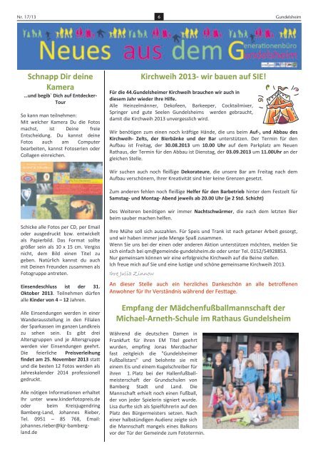 Mitteilungsblatt 17/2013 - Gemeinde Gundelsheim